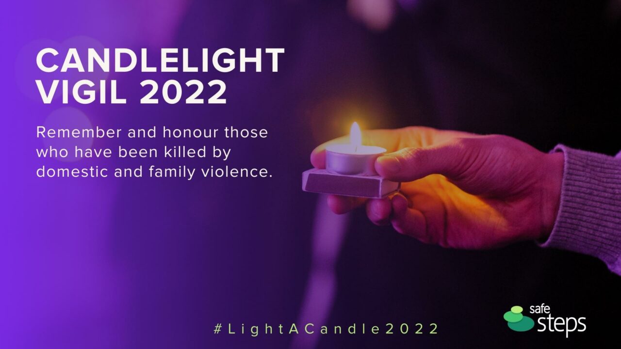 CandlelightVigil2022eventholdertile Safe Steps Family Violence